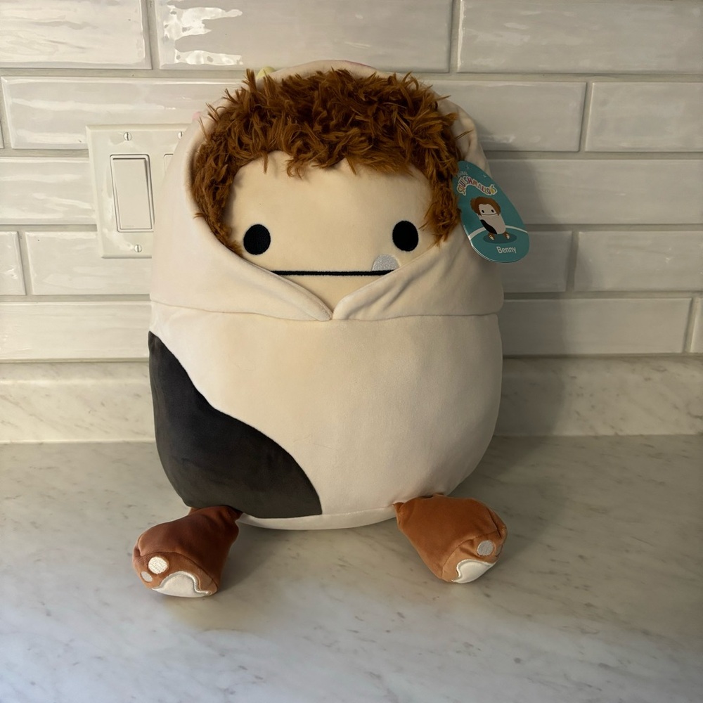 12” Benny the Bigfoot in Connor the Cow Costume Squishmallow